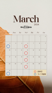 Beige Aesthetic Minimalist Calendar March 2024 Instagram Story